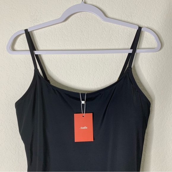 Andie Womens black the full coverage Amalfi one piece swimsuit L NWT - Picture 3 of 9